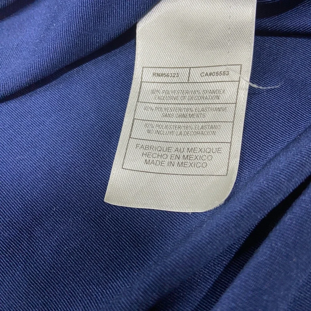 Vintage Y2K Nike Shirt‎ Sz L Blue Stretch Mock Neck Swoosh Logo Gym Activewear
